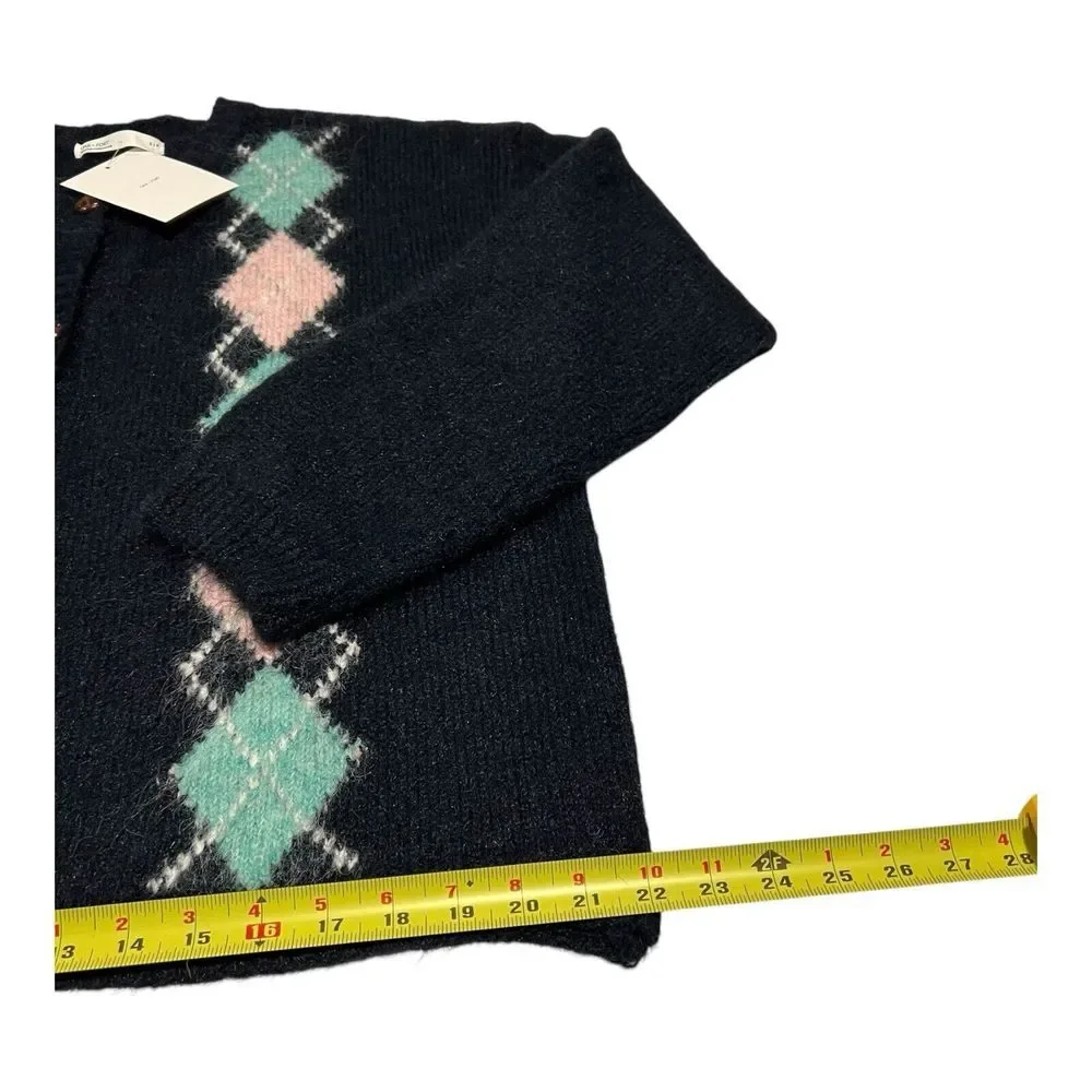 OAK‎ + FORT Cozy Knit Oversized Cardigan Women's CG-14554-W-Navy Print-S NWT $68
